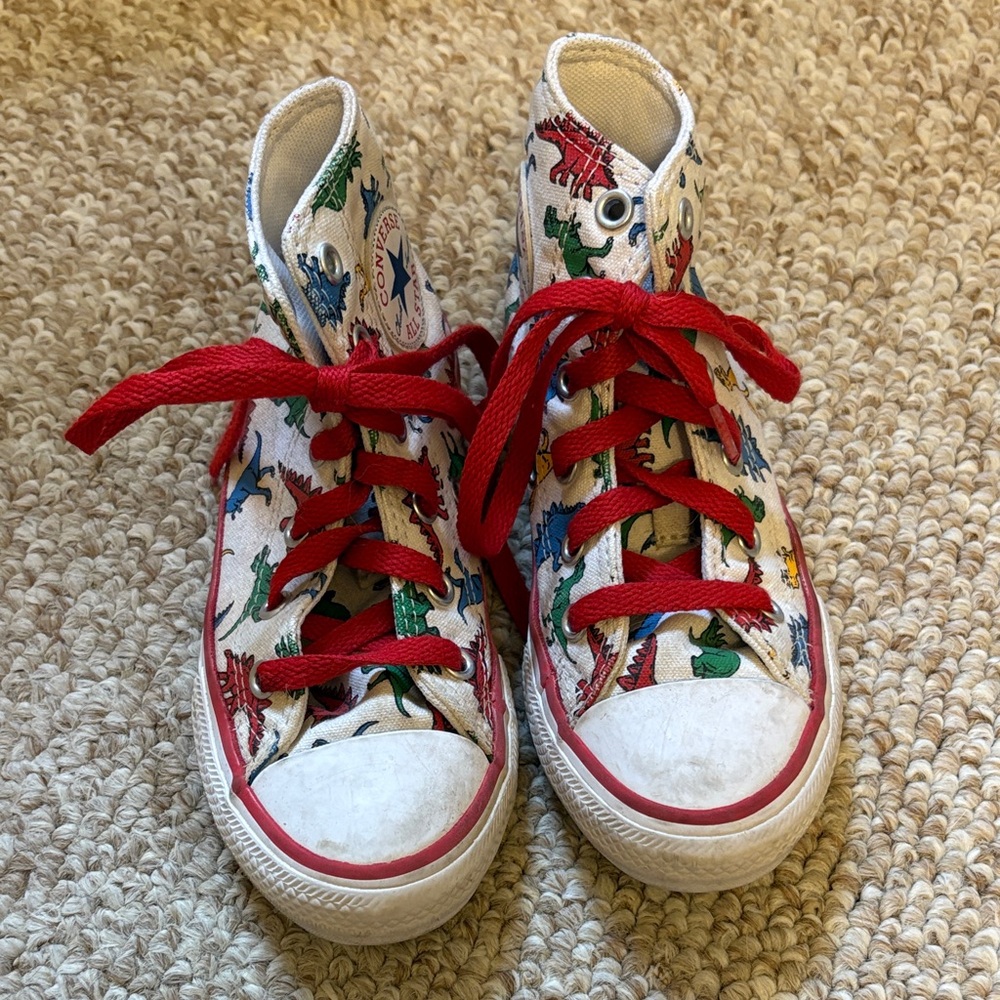 Converse Kids Multicolor Dinosaur High-Tops - Sz 12